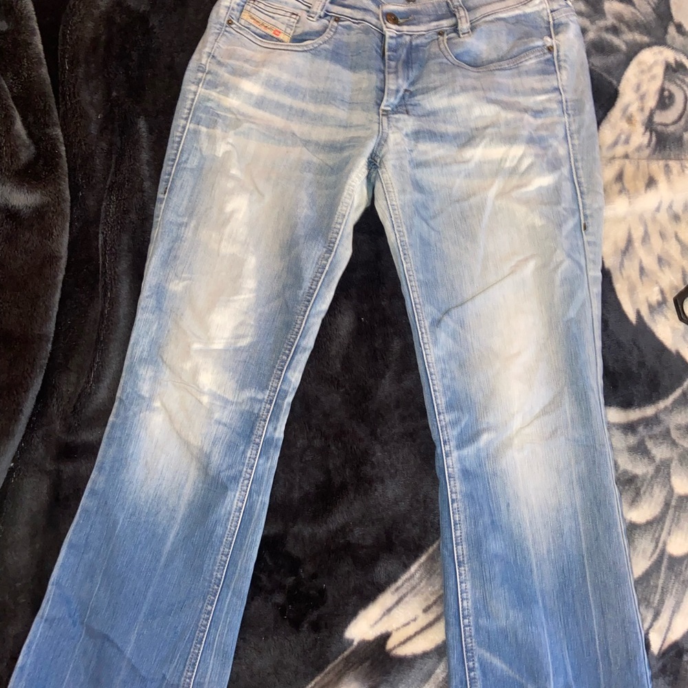 Diesel Blue Boot Cut Jeans with Classic Indigo Finish